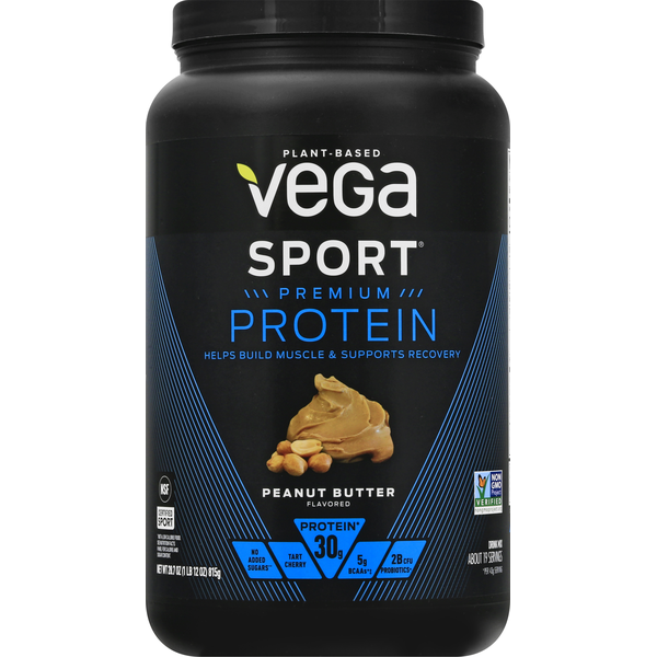 Vitamins & Supplements Vega Drink Mix, Peanut Butter Flavored, Premium Protein hero