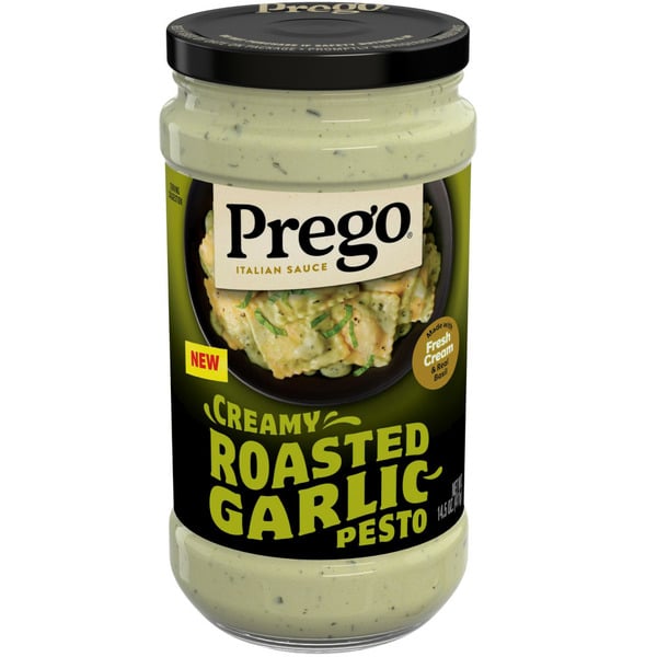 Pasta Sauce Prego Creamy Roasted Garlic Pesto Pasta Sauce hero