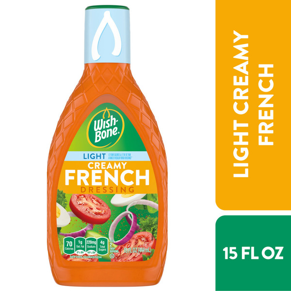 Salad Dressing, Oils & Vinegars Wish-Bone Light Creamy French Salad Dressing hero