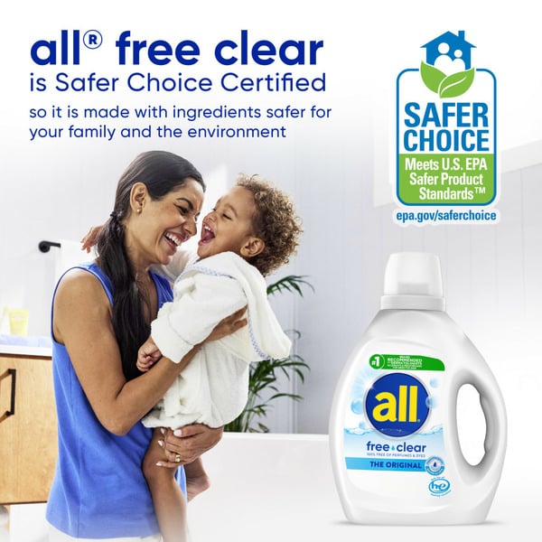 2ct ALL Liquid Laundry Detergent Clear for Sensitive Skin, 141 hotsell Ounce, 94 Loads