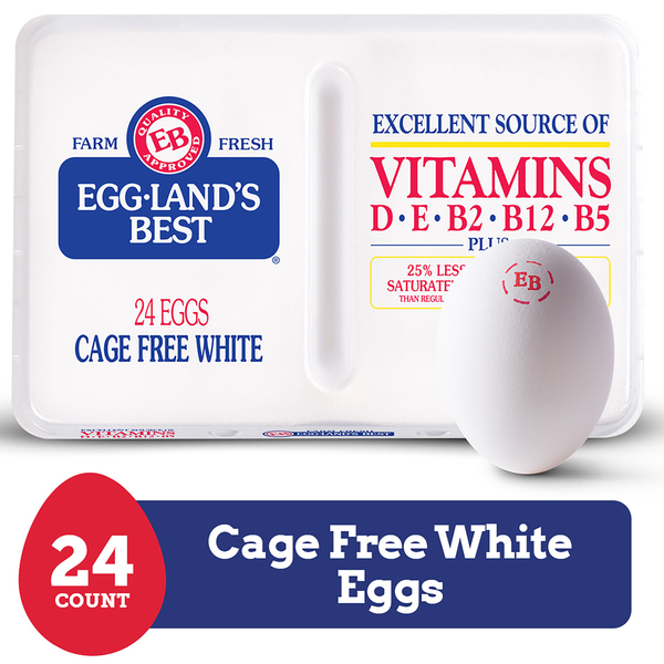 Eggland's Best Cage Free Large White Eggs, 24 count hero