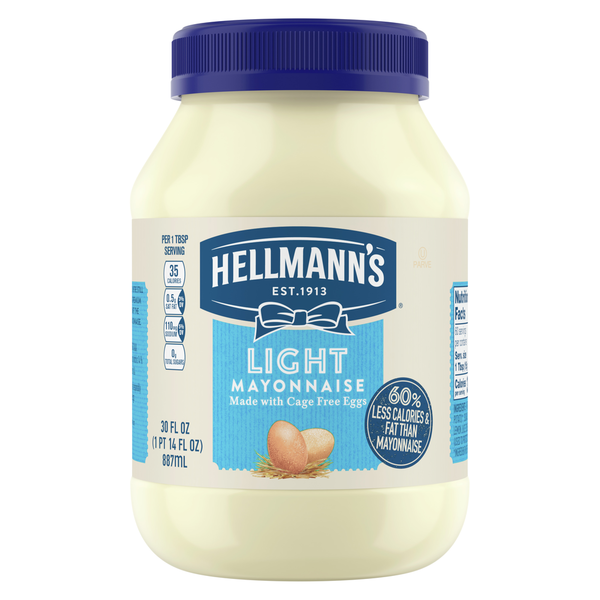 Condiments Hellmann's Light Mayonnaise Light Mayo hero