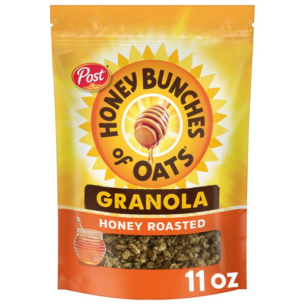 Granola Post Honey Bunches of Oats Honey Roasted Granola Cereal, Whole Grain Snack, Small Bag hero