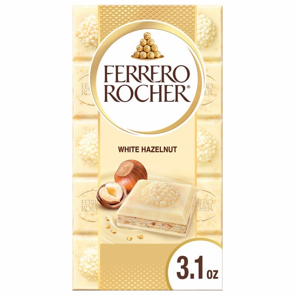 Candy, Chocolate & Gum Ferrero Rocher Premium Chocolate Bar, White Chocolate Hazelnut hero