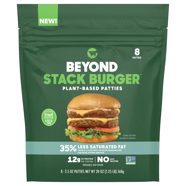 Beyond Patties, Plant-Based, Stack Burger hero