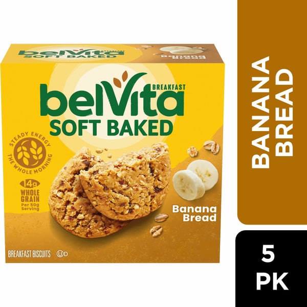 Breakfast Bars & Pastries belVita Breakfast Soft Baked Banana Bread Breakfast Biscuits hero