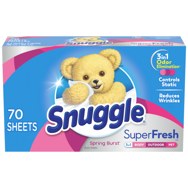 Laundry Snuggle Fabric Softener Dryer Sheets SuperFresh Spring  Burst hero