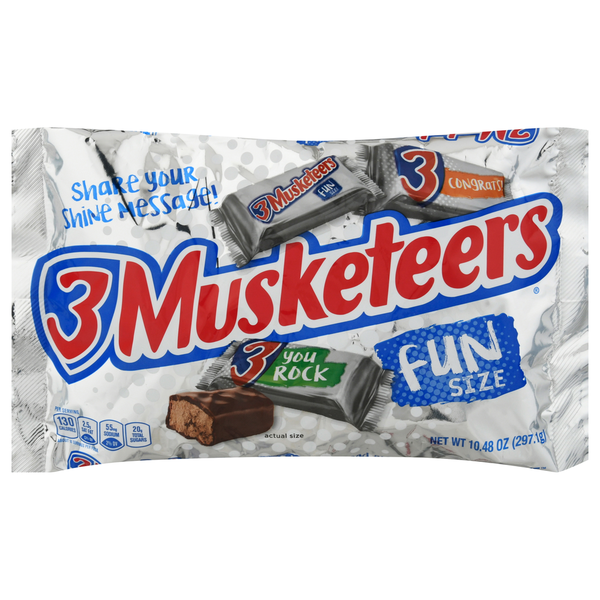 Halloween Seasonal 3 Musketeers Fun Size Milk Chocolate Candy Bars hero