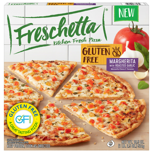 Frozen Pizza Freschetta Margherita with Roasted Garlic Gluten Free Thin Crust Frozen Pizza hero