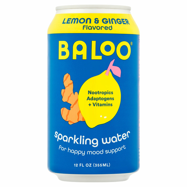 Water, Seltzer & Sparkling Water Baloo Lemon & Ginger Flavored Sparkling Water hero