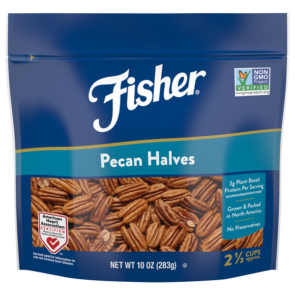 Baking Ingredients Fisher Pecan Halves hero