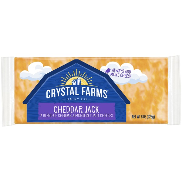 Packaged Cheese Crystal Farms Cheddar Jack Cheese hero