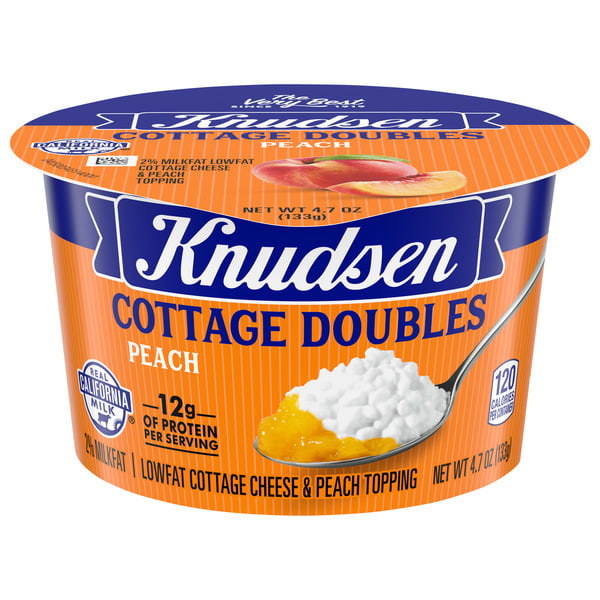 Specialty Cheeses R.W. Knudsen Family Peach Cottage Doubles hero