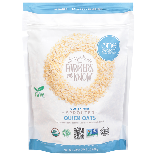 Hot Cereal & Pancake Mixes One Degree Organic Foods Quick Oats, Sprouted hero