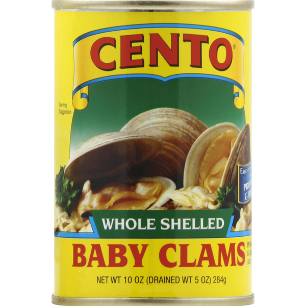 Canned Meat & Seafood Cento Clams, Baby, Whole Shelled hero