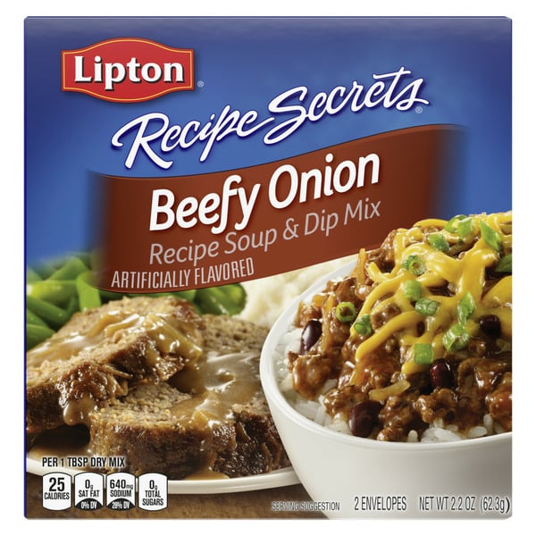 Soup, Stock & Broth Lipton Soup And Dip Mix Beefy Onion hero