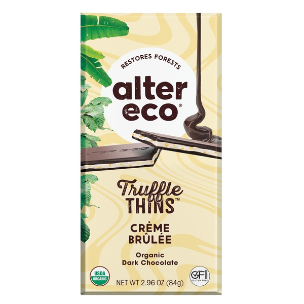 Candy & Chocolate Alter Eco Foods Creme Brulee Truffle Thins hero