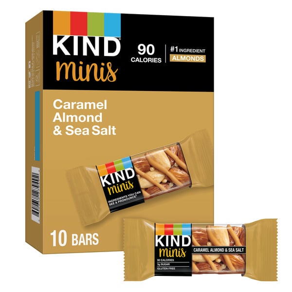 Protein & Nutritional Bars KIND Mini Caramel Almond & Sea Salt hero