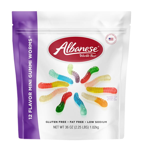 Candy & Chocolate Albanese 12 Flavor Mini Gummi Worms hero