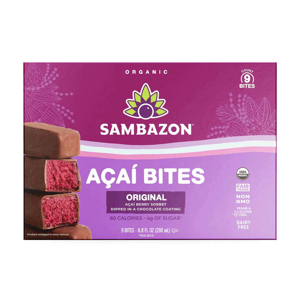 Novelty Desserts Sambazon Original Frozen Açaí Bites hero