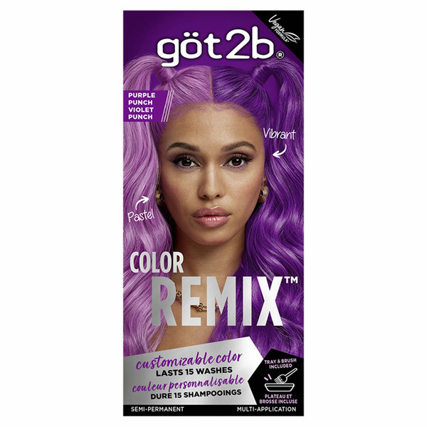 Göt2b Color Remix 094 Purple Punch Multi-application Semi-permanent Hair Color hero