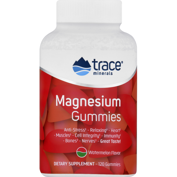 Dietary Supplements Trace Minerals Magnesium, Gummies, Watermelon Flavor hero