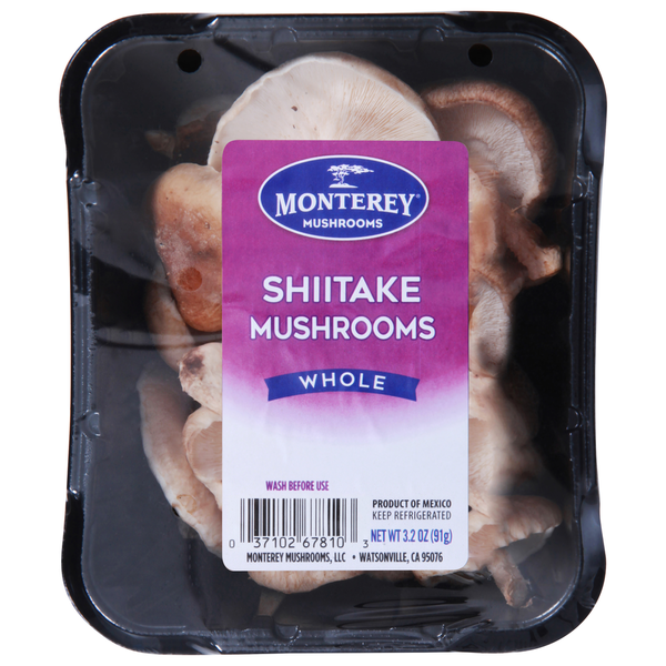 Packaged Vegetables & Fruits Monterey Mushrooms Mushrooms, Shiitake, Whole hero