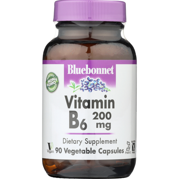 Vitamins & Minerals Bluebonnet Vitamin B-6 200 mg Vcaps hero