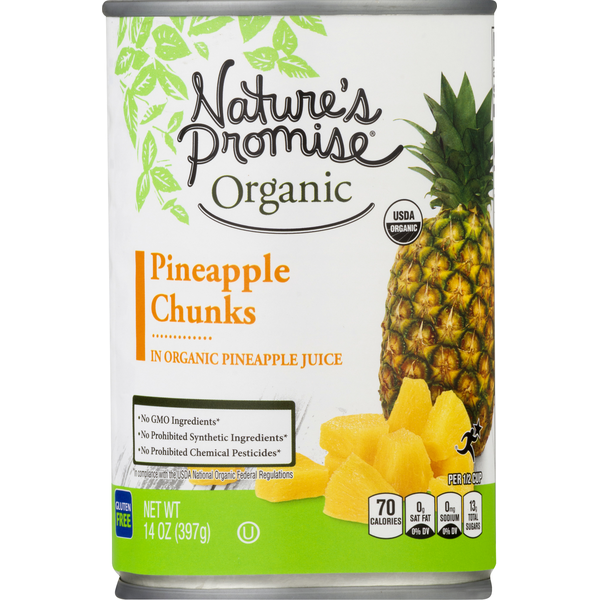 Canned Fruit & Applesauce Nature's Promise Pineapple Chunks hero