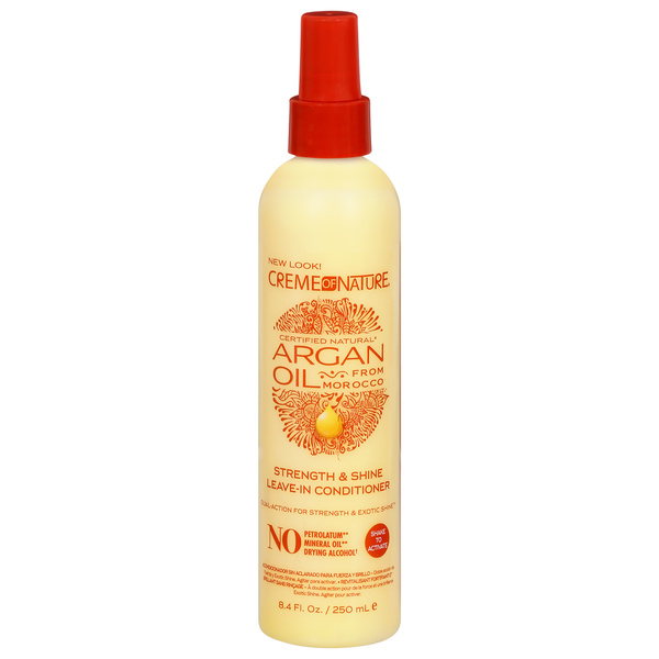 Hair Care Creme of Nature Conditioner, Leave-In, Strength & Shine, Argan Oil hero