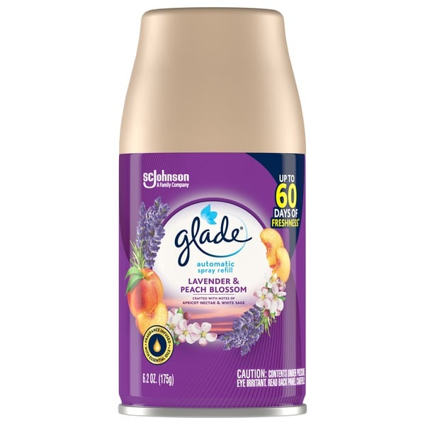 Air Fresheners & Candles Glade Spray Refill, Automatic, Lavender & Peach Blossom hero