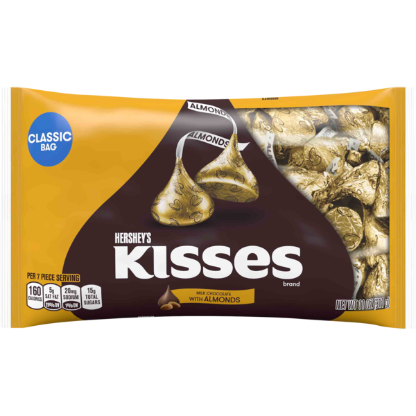 Candy & Chocolate Hershey's KISSES Milk Chocolates with Almonds, hero