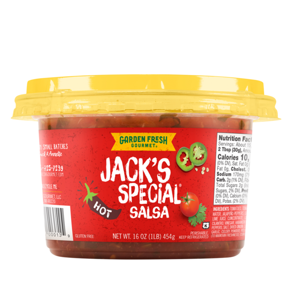 Fresh Dips & Tapenades Garden Fresh Gourmet Jack's Special Hot Salsa hero