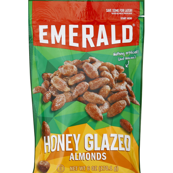 Nuts, Seeds & Dried Fruit Emerald Almonds, Honey Glazed hero