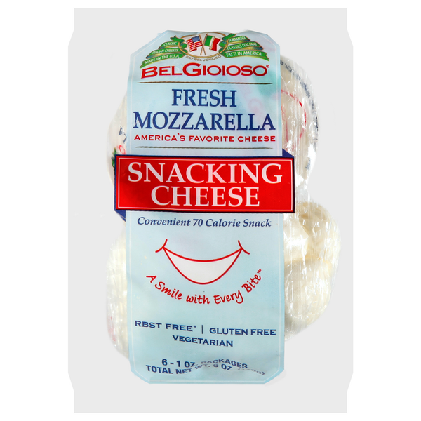 Specialty Cheese BelGioioso Fresh Mozzarella Snacking Cheese hero