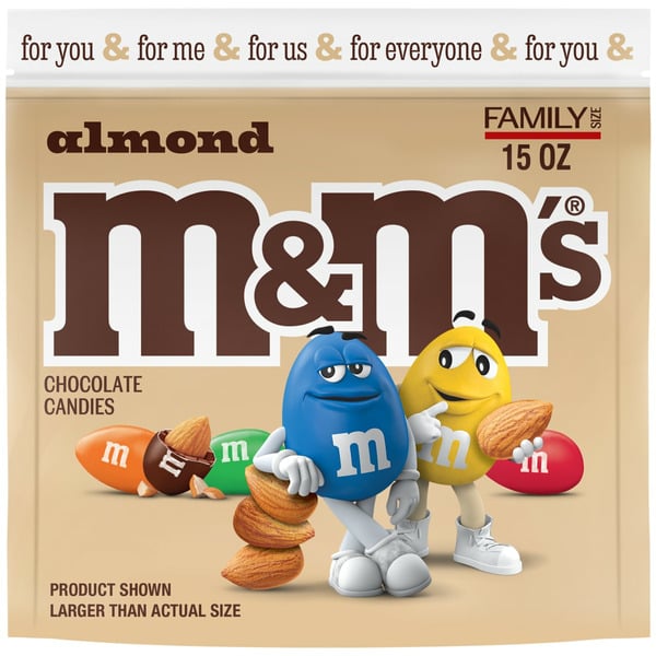 Candy & Chocolate M&M's Almond Milk Chocolate Candy Family Size hero