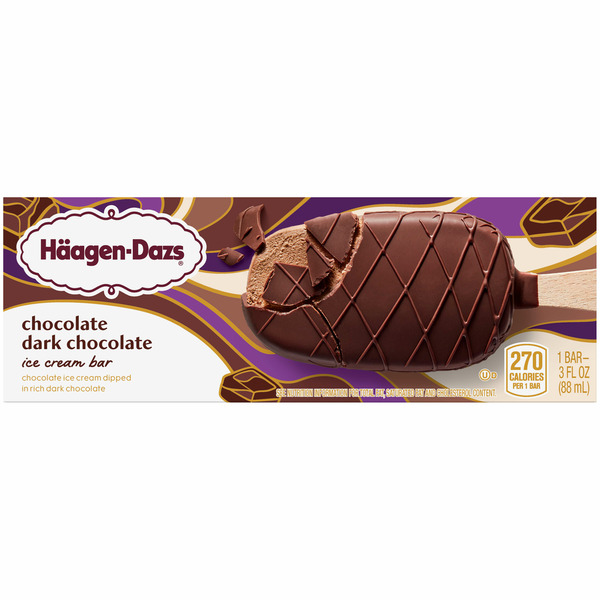 Ice Cream & Ice Haagen-Dazs Chocolate Dark Chocolate Ice Cream Bar hero