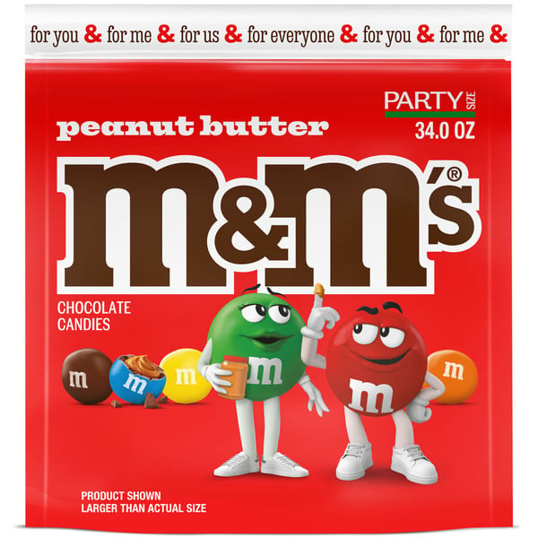 M&M's Peanut Butter Milk Chocolate Candy Party Size hero