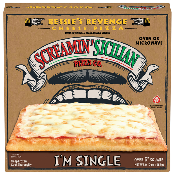 Frozen Pizza Screamin' Sicilian Pizza, I'm Single, Bessie's Revenge Cheese hero