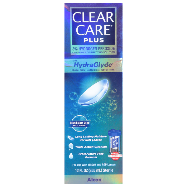 Eye & Ear Care Alcon CLEAR CARE Cleaning & Disinfecting Solution, 3% Hydrogen Peroxide hero