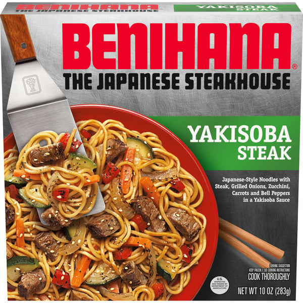 Prepared Meals Benihana Yakisoba Steak Frozen Meal hero