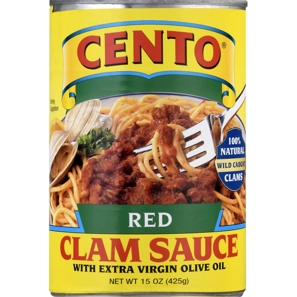 Pasta Sauce Cento Clam Sauce, with Extra Virgin Olive Oil, Red hero