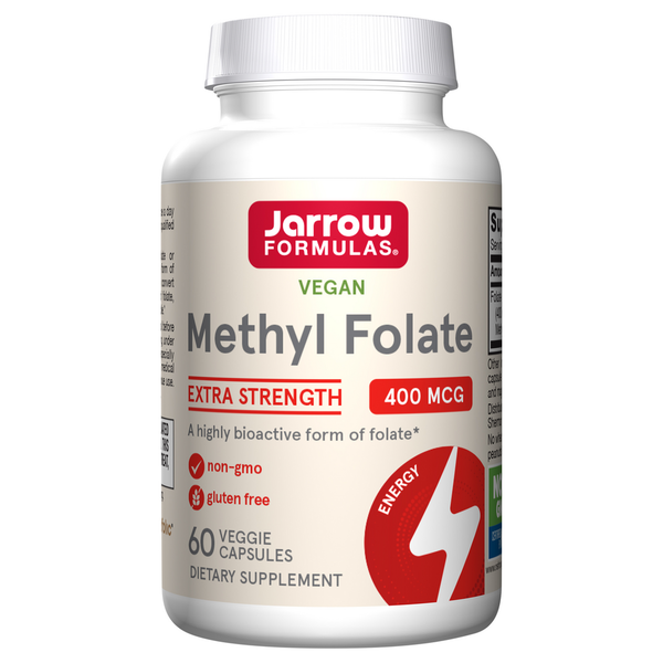 Vitamins & Supplements Jarrow Formulas Methyl Folate, Extra Strength, Energy, 400 mcg, Veggie Capsules hero