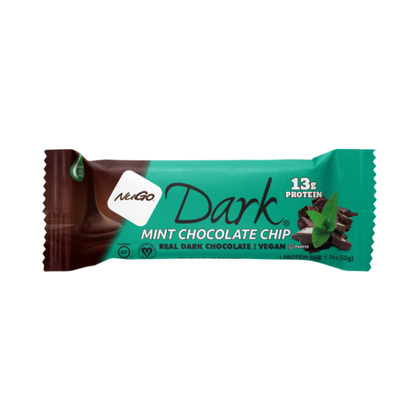 Protein & Nutritional Bars NuGo Dark Mint Chocolate Chip, Vegan, Gluten Free, Protein Bar hero