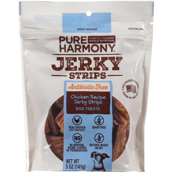 Dog Food & Care Pure Harmony Grain Free Chicken Recipe Antibiotic Free Jerky Strips Dog Treats hero