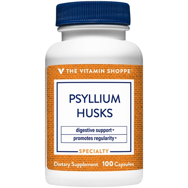 Detox Support The Vitamin Shoppe Psyllium Husks for Digestive Health (100 Capsules) hero