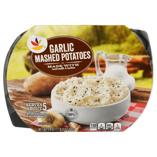 Prepared Meals Store Brand Mashed Potatoes, Garlic hero