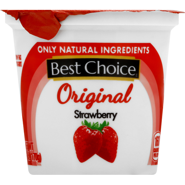 Yogurt Best Choice Yogurt, Low Fat, Strawberry, Original hero