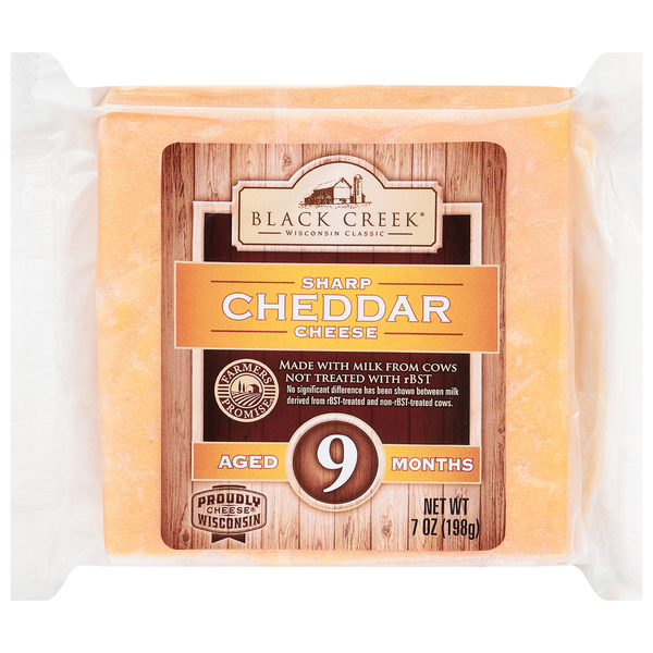 Packaged Cheese Black Creek Cheese, Cheddar, Sharp hero