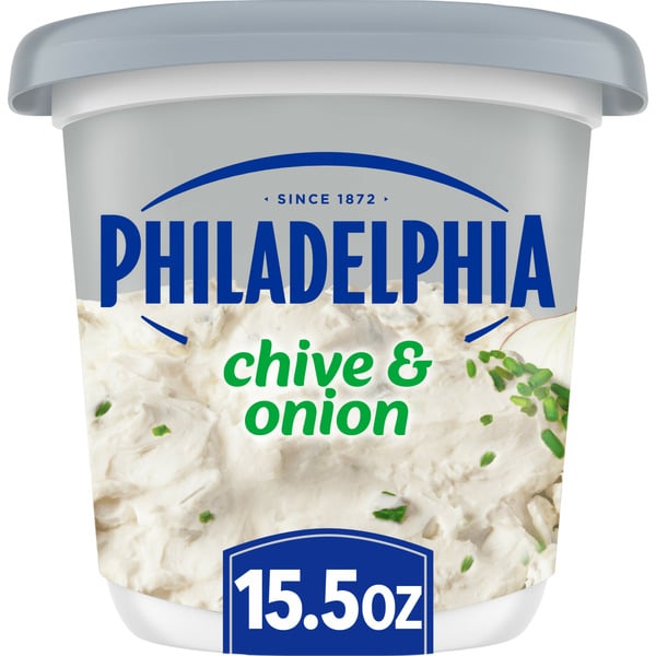 Other Creams & Cheeses Philadelphia Chive & Onion Cream Cheese Spread hero